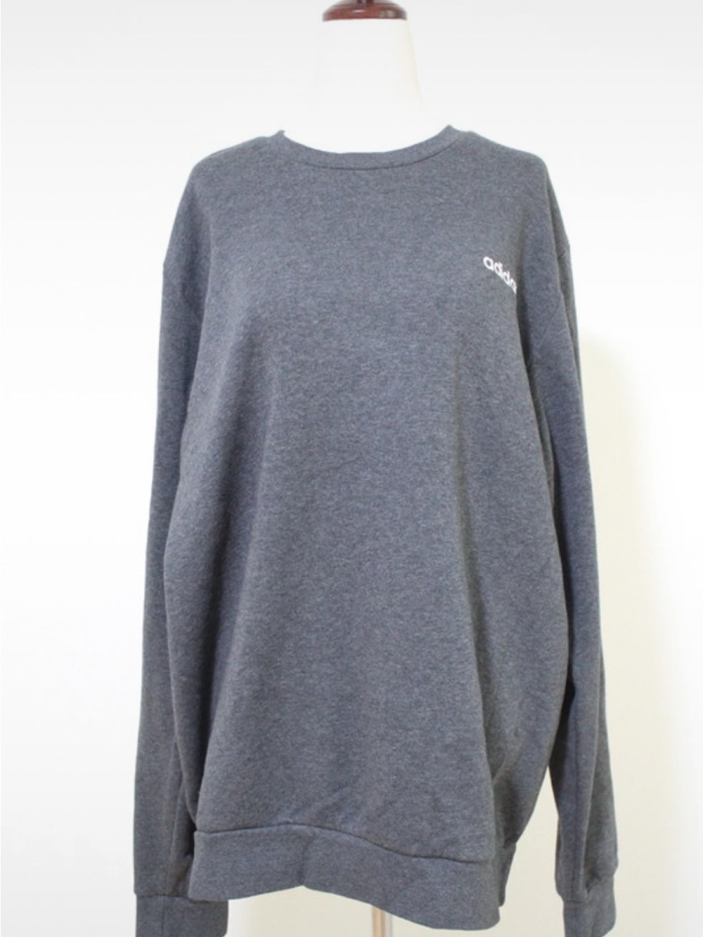 adidas Men's Dark Gray Crewneck Sweatshirt